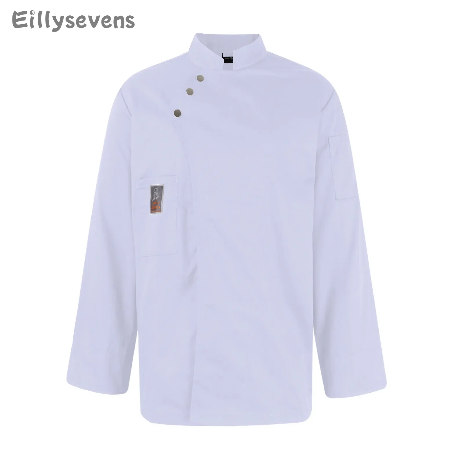 Unisex Chef Uniform Long Sleeved T-shirt Catering Overalls Back Kitchen Work Uniform Waiter Hotel Clothes 5 colors available