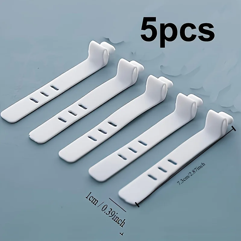 5pcs White Organize Your Cables & Keep Them Dust-Free With This Desktop Storage Box