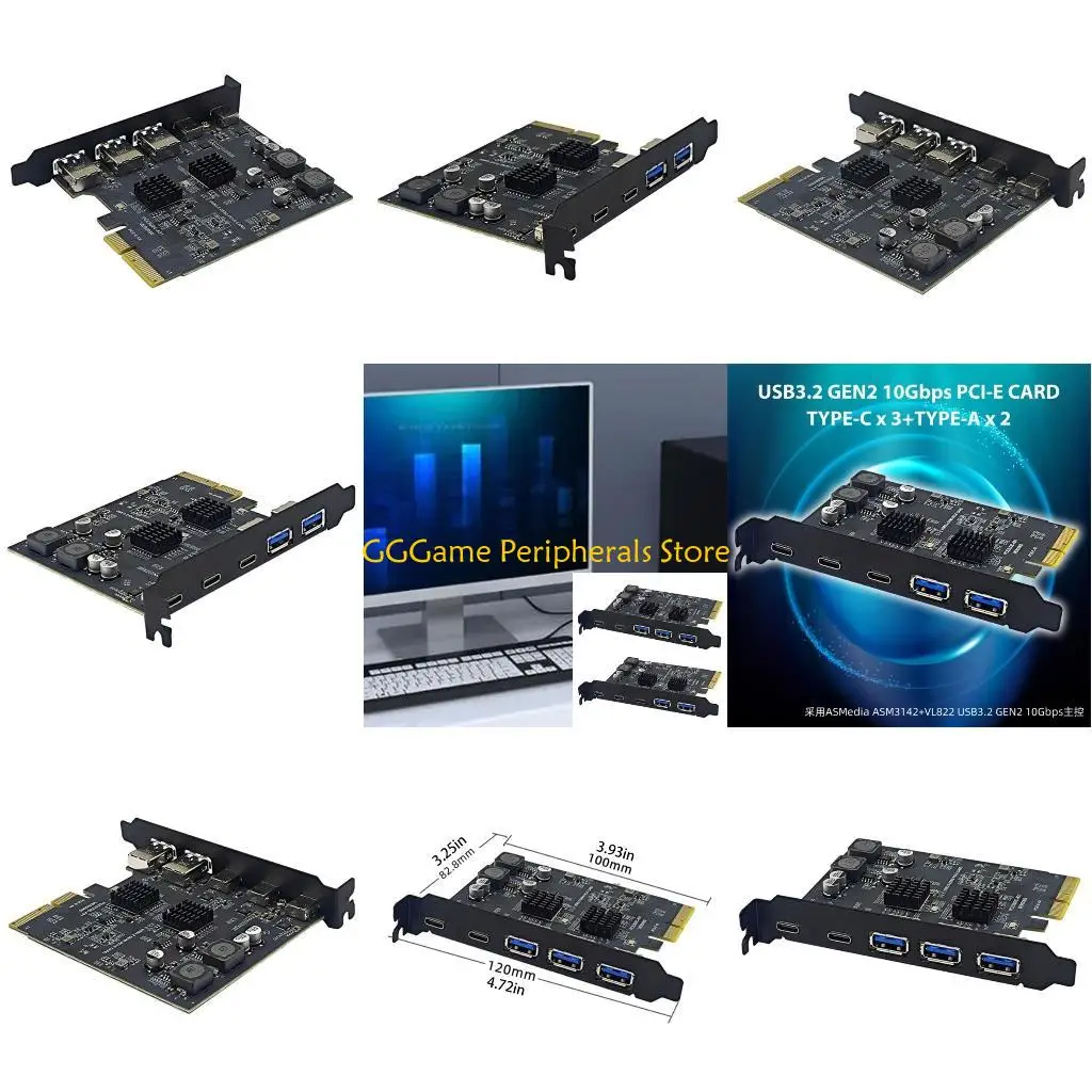 

U55B Enhances PC Connectivities USB 10Gbps Expansion Card for PC Fast Data Transfer