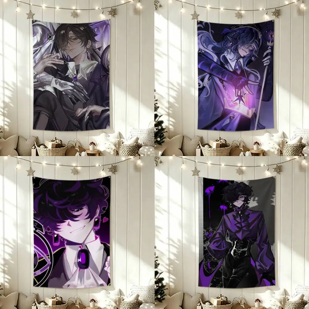 Black Sapphire Cookie Run K-KingdomS  Flags Wall Hanging Tapestry Outdoor Garage Room Decorative flag Background Blanket