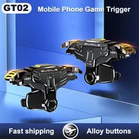 GT02 Mobile Phone Game Trigger Aim Shooting L1R1 Fire Button Game Controller for IOS Android Gamepad Joystick Gaming Accessories