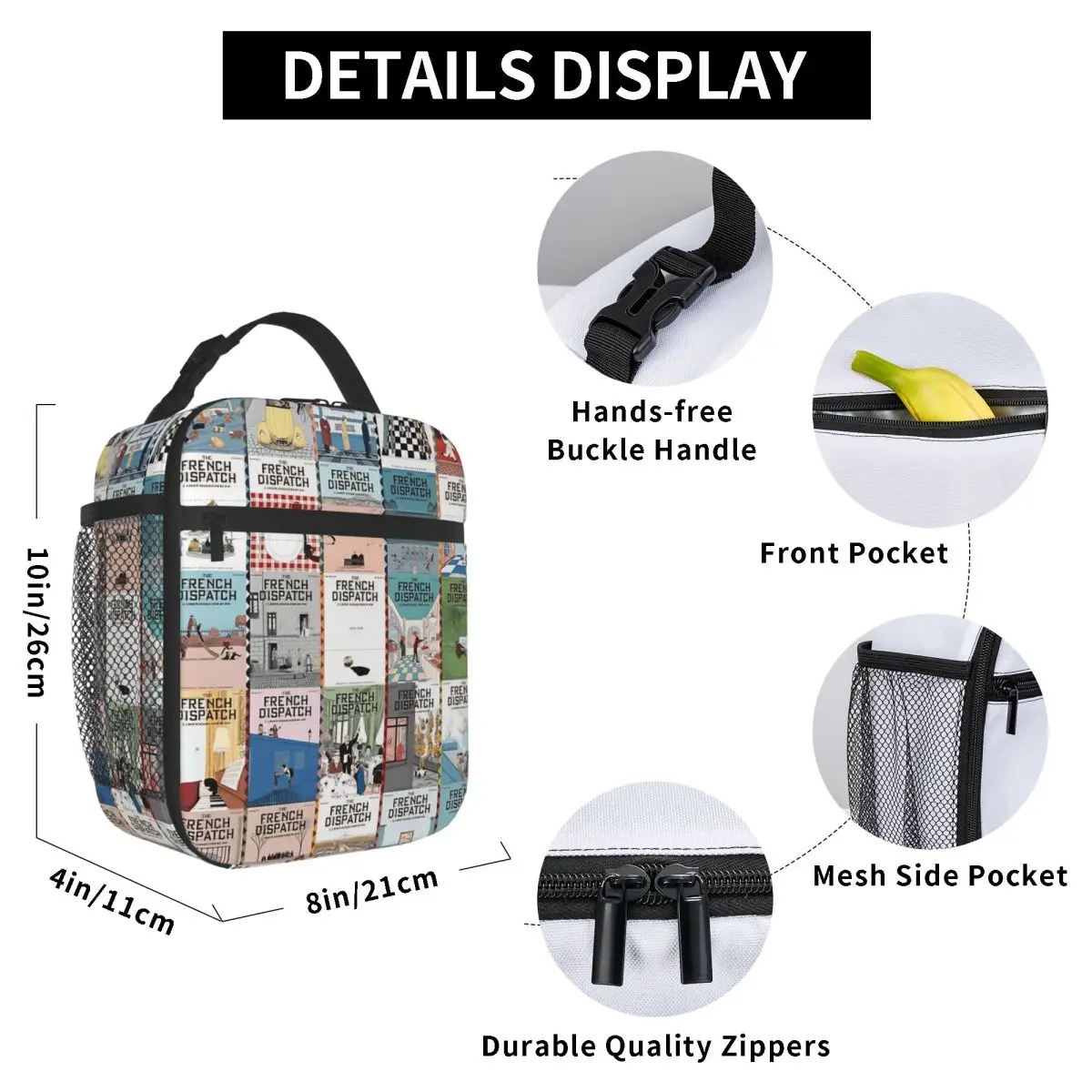 Dispatch Game Lunch Bag Portable Insulated Lunch Box Women Picnic Print Cooler Bag Vintage Oxford Tote Food Bags