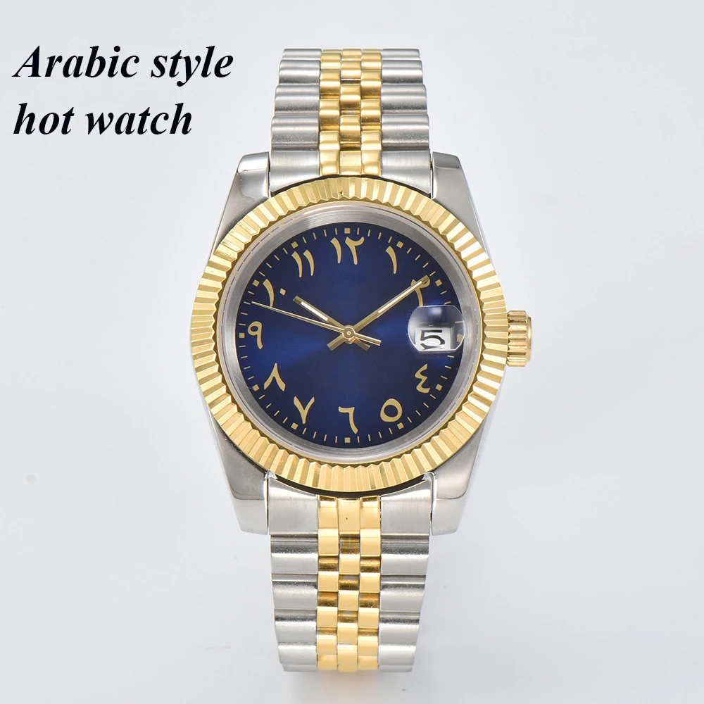 

Man Watch NH35 Automatic Movement Arabic Watch Watches for Men Waterproof Stainless Steel Case Sapphire Glass Customizable logo