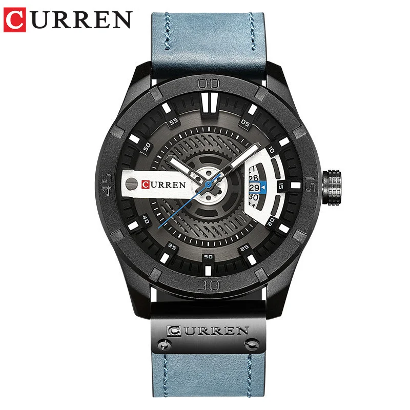 CURREN8301 Top Brand LuxuryFashiong Casual Business Wristwatch Leather Strap Male Clock Military Quartz Men Watches Reloj Hombre