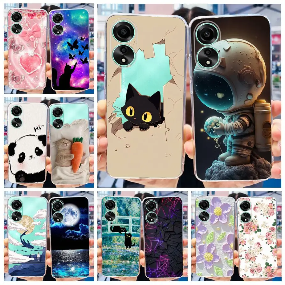 For Oppo A78 4G Case CPH2565 Cute Fashion Painted Cover Soft Silicone Phone Case For Oppo A78 A 78 OppoA78 5G CPH2565 Back Cover