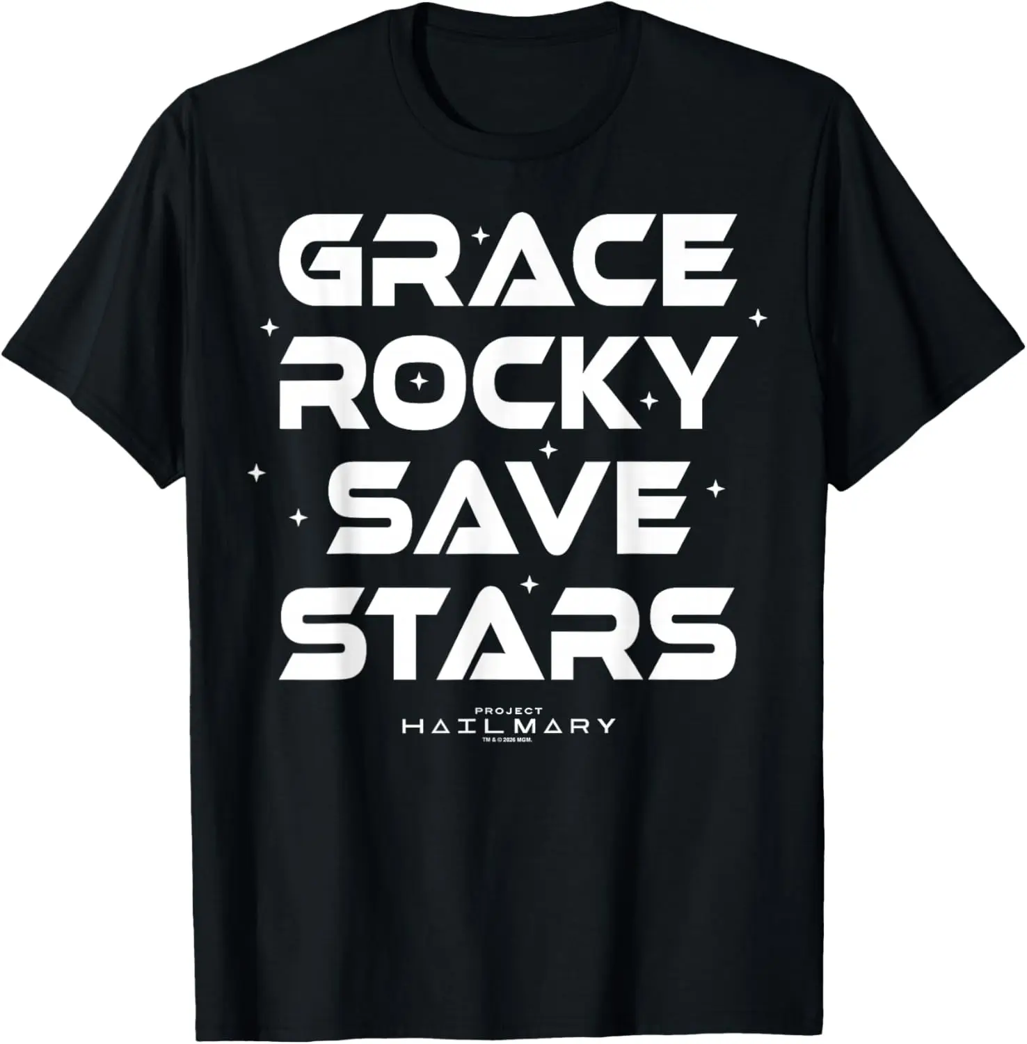 Grace Rocky Save Stars Poster T-Shirt 100% Cotton Trendy Y2K Short-Sleeve Tee – Soft, Quick-Drying, All Occasion Casual  Suitable For Concert Party Hanging Out Sightseeing Trip
