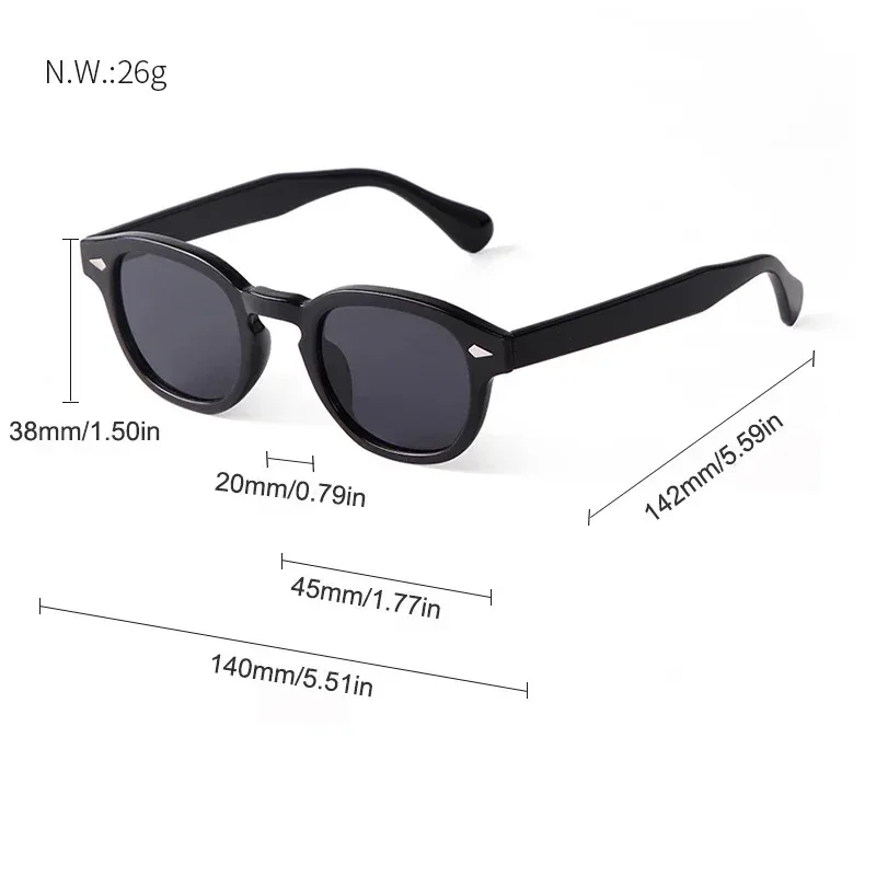 Vintage Rivet High Quality Round Sunglasses New Women Men Brand Design Retro Sun Glasses Yellow Blue Lens Square Eyewear view 5