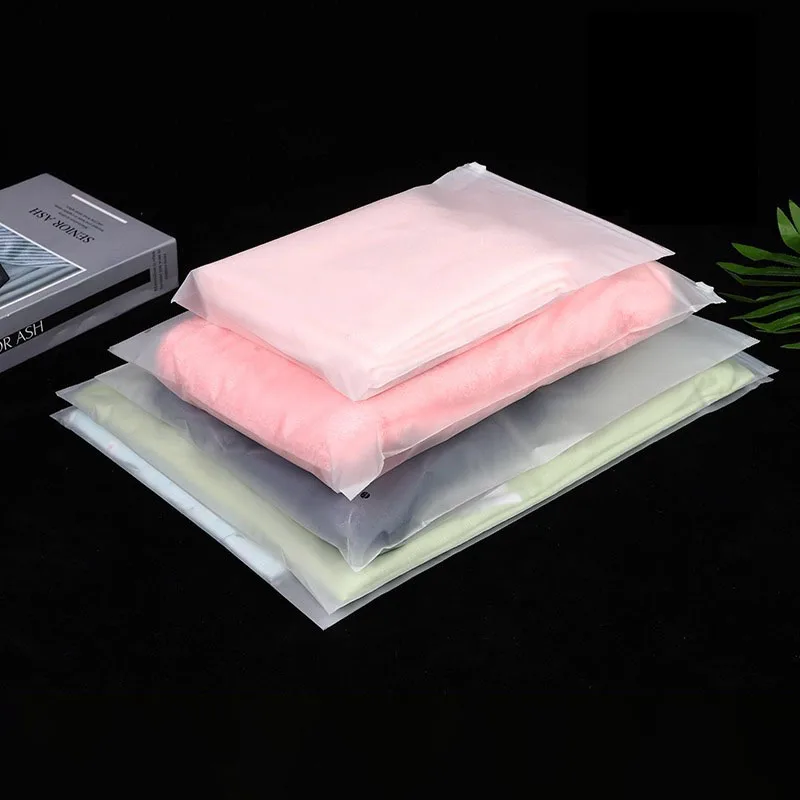 TETP Frosted T-shirt Packaging Zipper Bags Travel Parotable Jeans Hoodie Sweater Packaging Storage For Small Business Wholesale