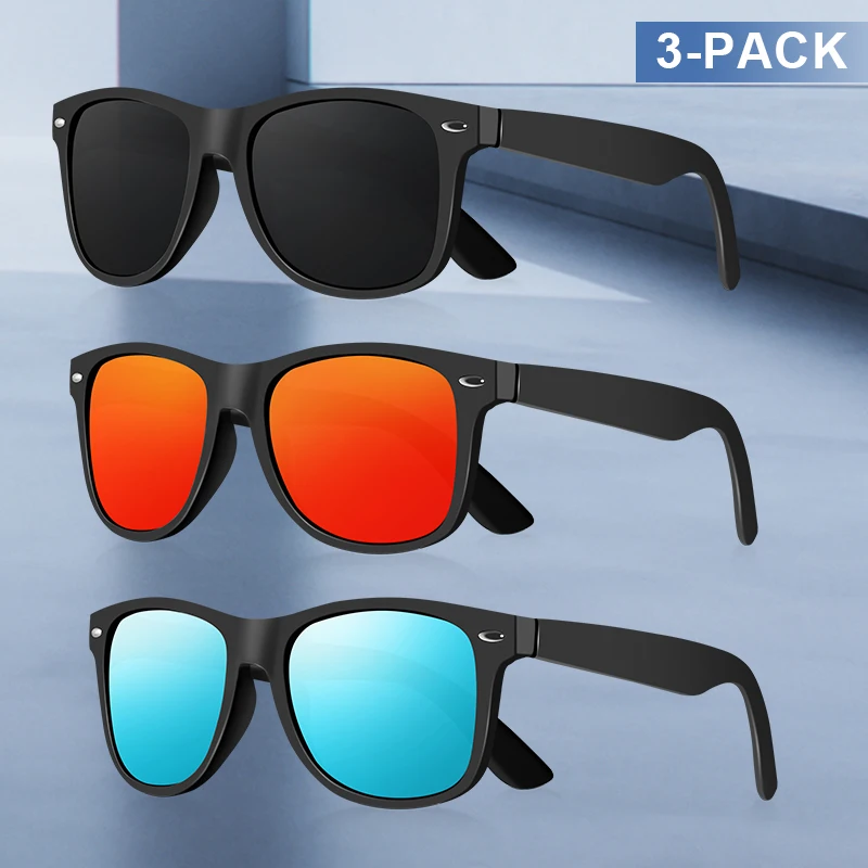 

AIMISUV Classics Polarized Sunglasses for Men Fashion Square Sun Glasses Women Beach Travel Mirror Shades Female UV Protection