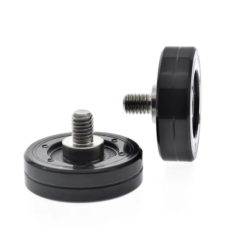 5Pcs M8 threaded screw bearing pulley with screw, PU polyurethane TPU rubber wheel, silent and wear-resistant