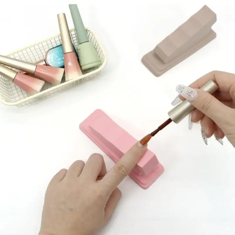 1 pezzo di supporto per dito per nail art, base per allenamento in silicone per principianti, set di strumenti per manicure domestico