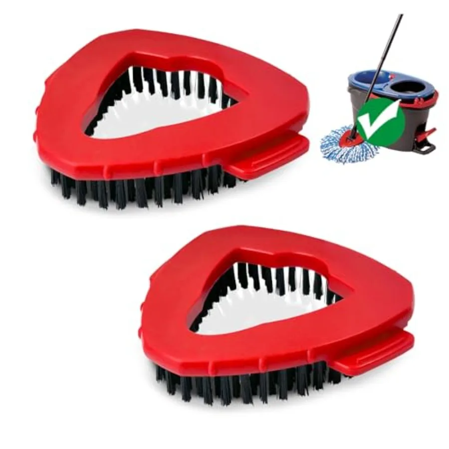 

Oceda Scrubber Mop Head, Compatible with RinseClean 2-Tank System, 2 pcs Scrub Brush, Floor Scrubber Hard Bristle Cleaning Brus