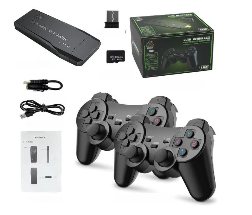 M8 ريترو لعبة فيديو وحدة التحكم 2.4G المزدوج وحدة تحكم لاسلكية لعبة التلفزيون عصا HD 64G 20000 ألعاب للعب ألعاب عائلية الهدايا