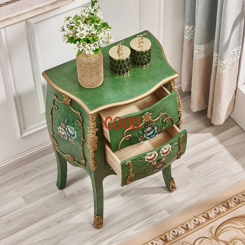 Coffee Table Solid Wood Locker Bedside Table American Retro