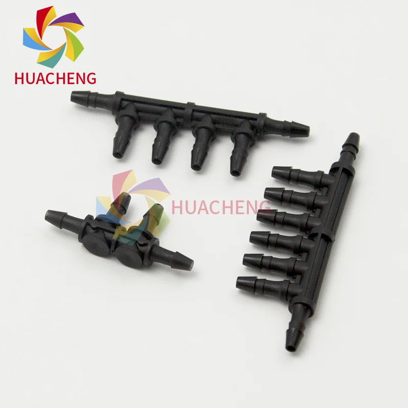 10PCS Printer Ink Tube Connector 2/4/6 Ways for DTF Printer White Ink Circulation Connector Printer Damper Connector CISS Tool