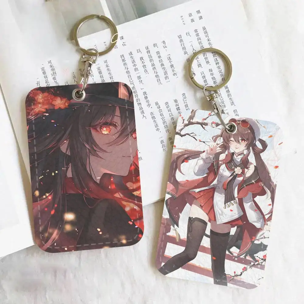 Anime Game Genshin Impact Columbina Holder Suitable For Bank Card Subway Bus Card Wallet Card Case Badge Holder Keychain