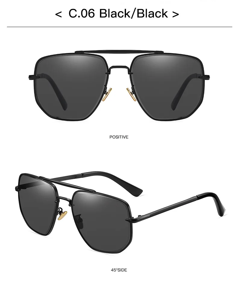 Heißer Verkauf Sonnenbrille Männer Platz Doppel Strahl Mode Dradient Brillen Retro Marke Driving Shades Klassische Gläser UV400 – Detail 5