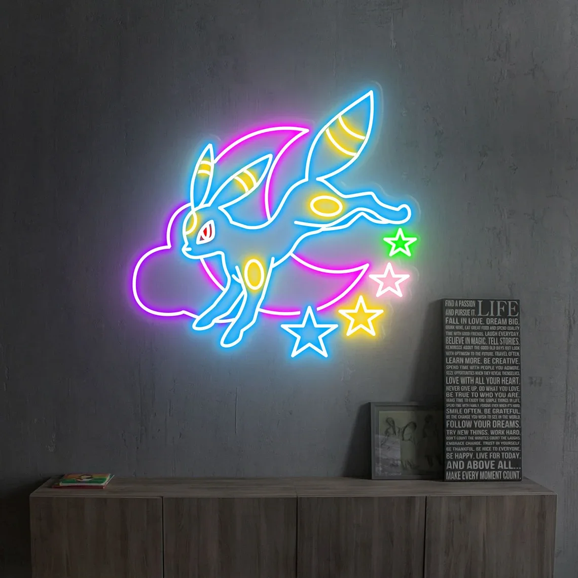 Imagem -02 - Custom Anime Neon Sign Cute Neon Sign Decoração da Parede Interior Decoração do Lar Loja Quarto das Crianças