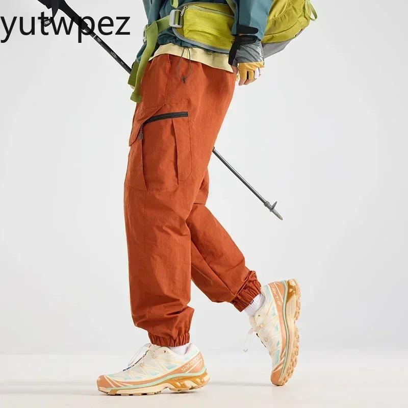 Pantalones Unisex Estilo Montaña, Ligeros, de Tejido Softshell, Resistentes al Agua, Corte Holgado Inspirado en Ropa de Trabajo, Perfectos para Senderismo y Uso Casual