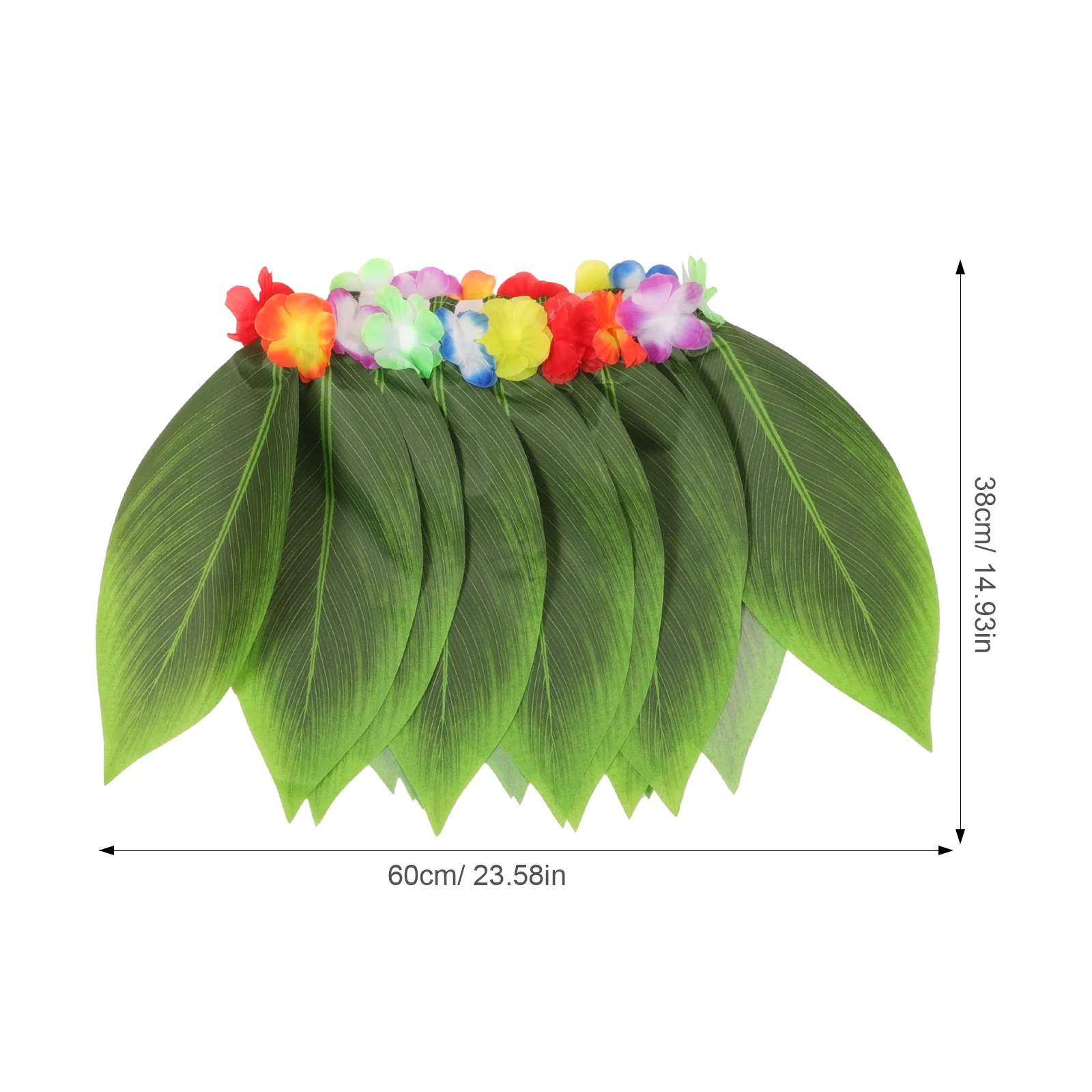 5-teiliges Hawaii-Kostümkleid für Set, tropisches Party-Outfit, Hula-Tanzzubehör, Hawaii-Party, Blattrock, Hula