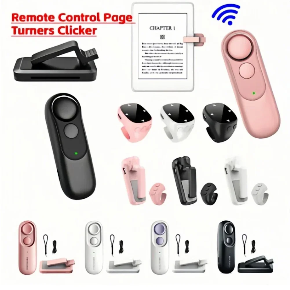 Remote Page Turner Phone Camera Video Record Remote Triggers Clicker Page Turner for Kindle Paperwhite Oasis Kobo EReaders