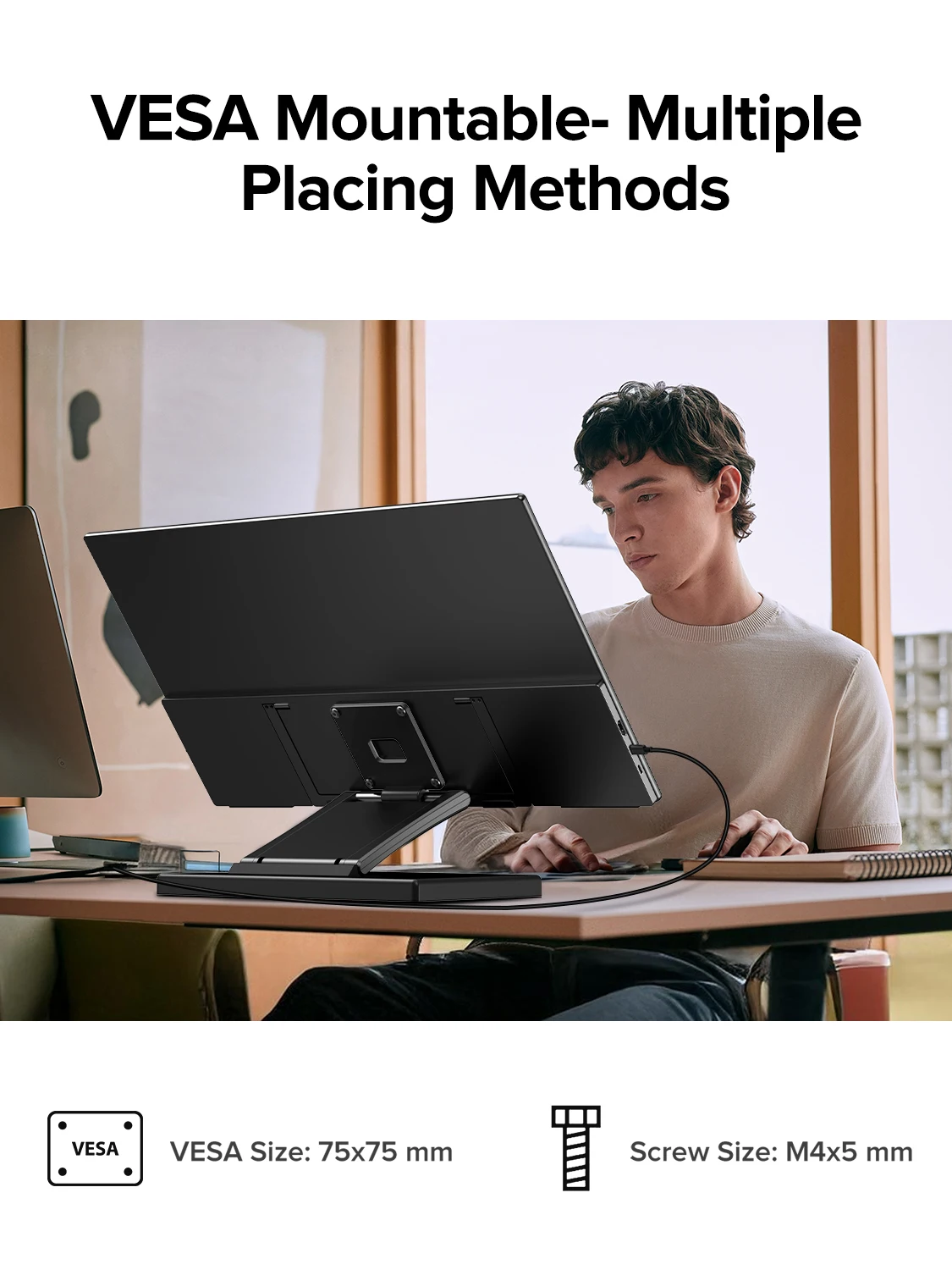 شاشة ألعاب محمولة UPERFECT مقاس 21.5 بوصة تعمل باللمس 120 هرتز بدقة 1080 بكسل مع حامل ومكبر صوت HDMI USB C شاشة خارجية لأجهزة الكمبيوتر المحمول والهاتف والحاسوب Xbox Switch