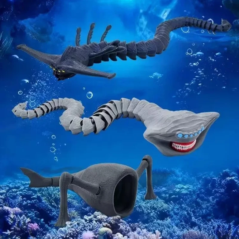 

Subnautica Cosmic Red Fish Leviathan Bloop Sea Abstract Monster Figure Sea Eater Monster Figure EL Maja Subnautica Figurine Toy