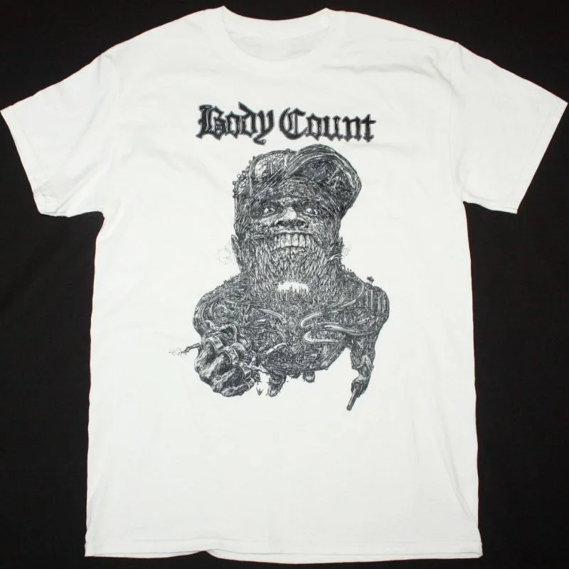 BODY COUNT CARNIVORE T-Shirt Short Sleeve Cotton White Men Size S to 5XL BE932