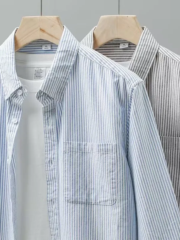 

Men's Ox Stripe Long Sve irt Casual Loose Versatile Simple Sle Fall Faion Outerwear Breathable Comfortable Wear