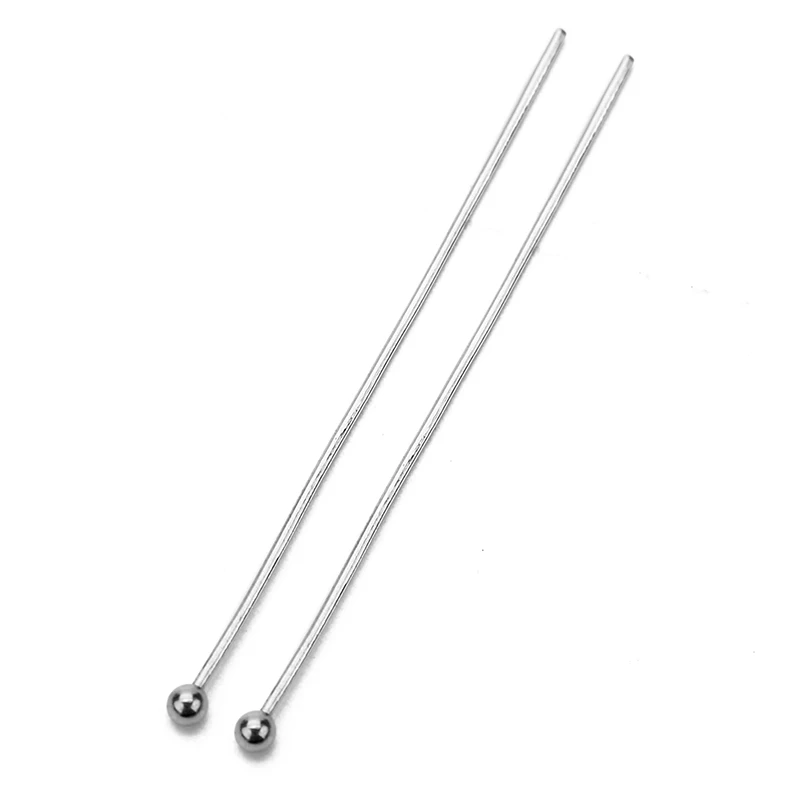30 100 Stück nie verblassende PVD-Edelstahl-Nadeln mit flachem Kopf, 20 mm, 30 mm, 40 mm, kreisförmige Augen-Nadeln für die Schmuckherstellung