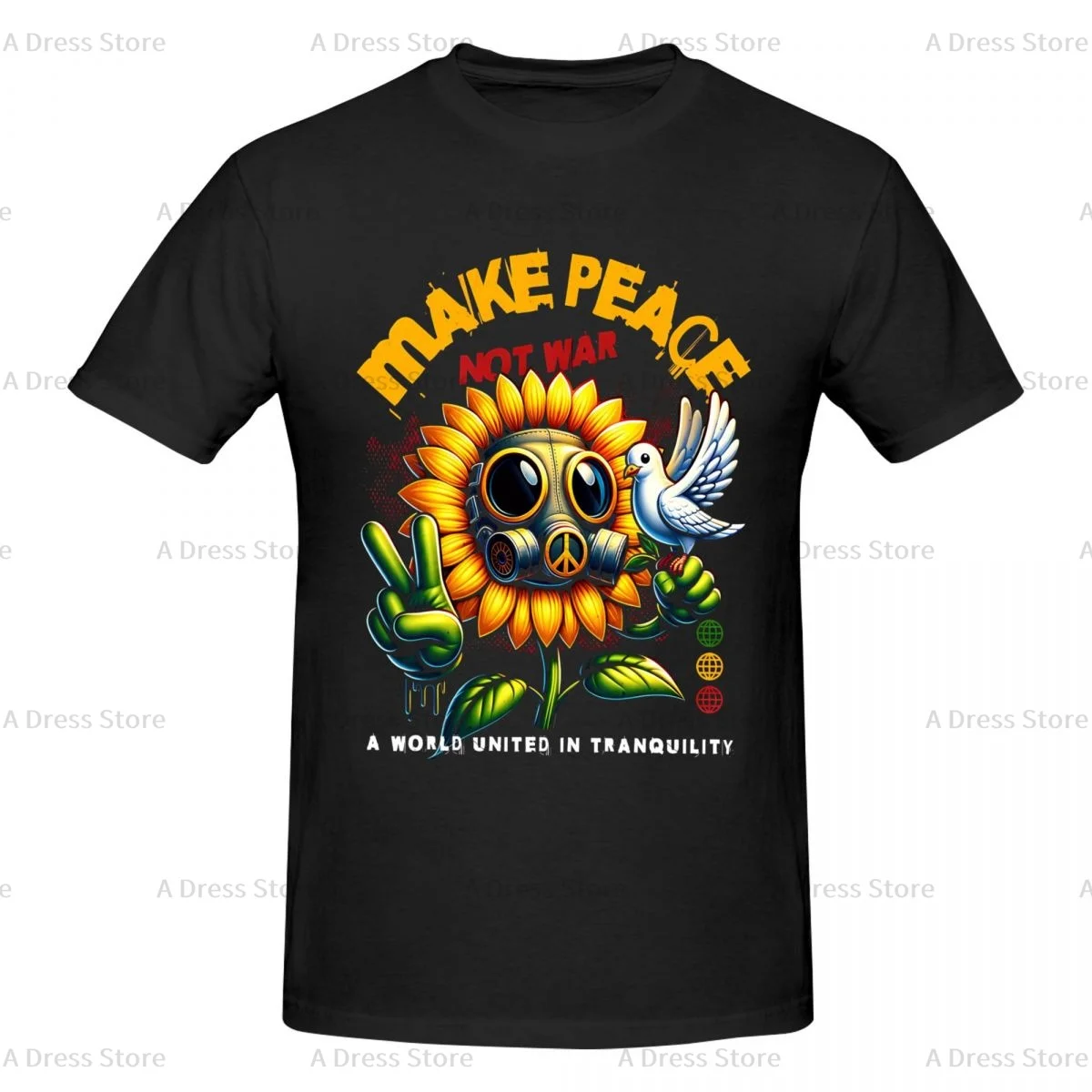 

Man Hippie Peace Hand Sign Men's round neck Oversized T-shirt,Men's summer Vintage Casual Cotton Tee Shirt Gift