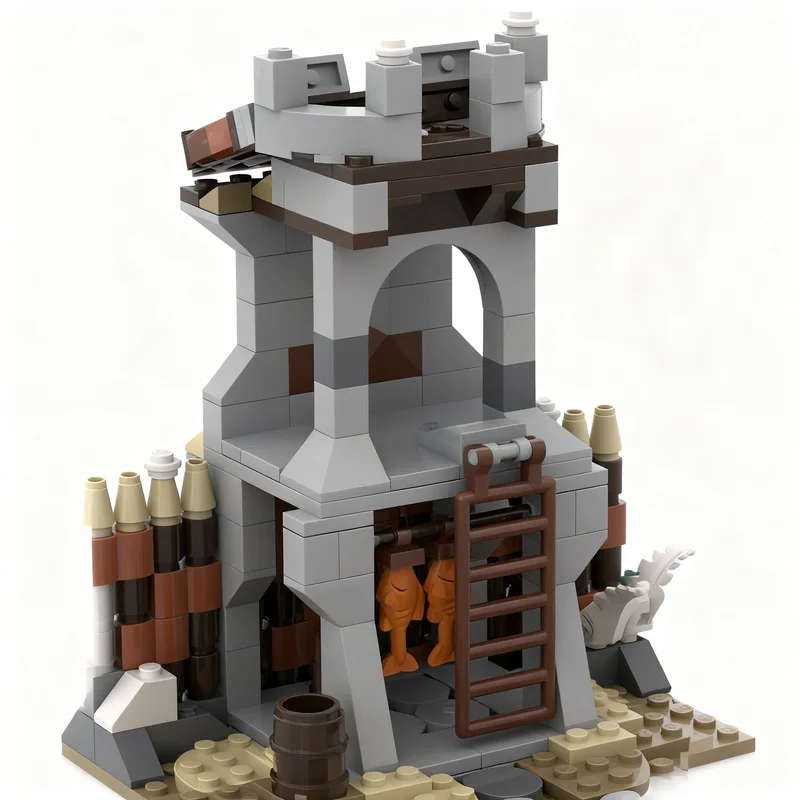 277pcs MOC Medieval Viking-style Outpost Vikings Model Building Blocks Christmas Gifts Toys Birthday Assemble Craft Education