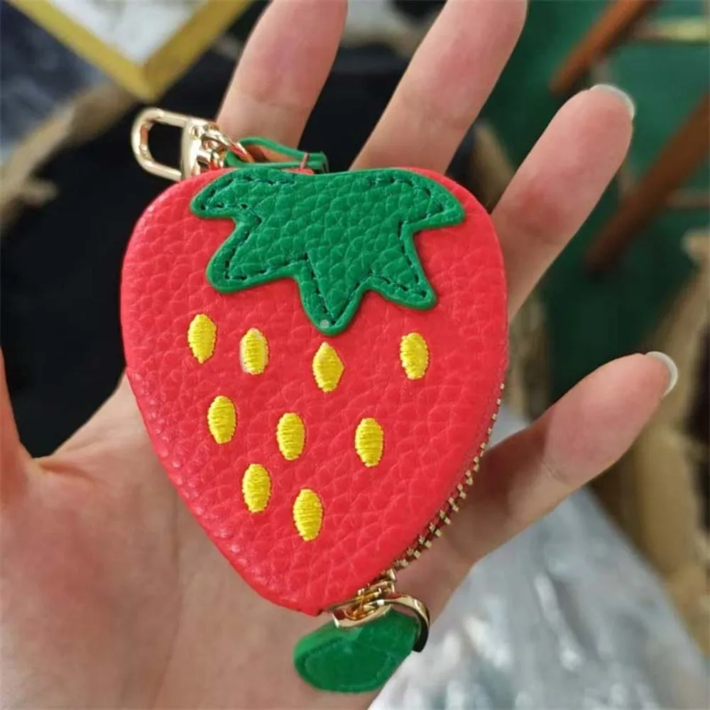 

Change Bag Cute Fruit Shape Coin Purse Strawberry Korean Style Earphone Bag Lemon Persimmon Mini Storage Pouch Daily