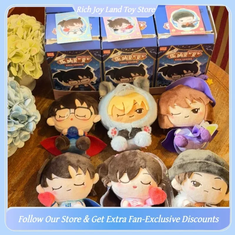 

Ldcx Detective Conan Tilt Head Series Plush Blind Box Kudo Shinichi Mori Ran Kaito Anime Bag Pendant Collect Gift For A Fans