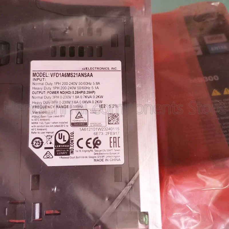 New VFD1A6MS21ANSAA 200-240V 50/60Hz 5.8A