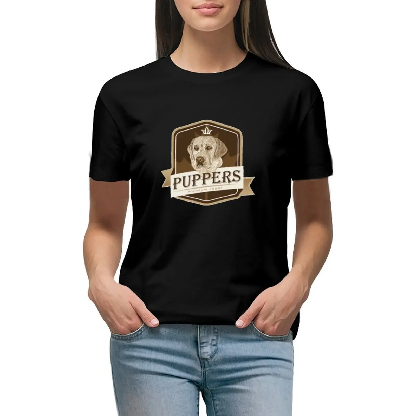 Puppers, Officially Wayne's favourite beer. T-Shirt plain korean fashion heavyweights luxury designer clothing Women