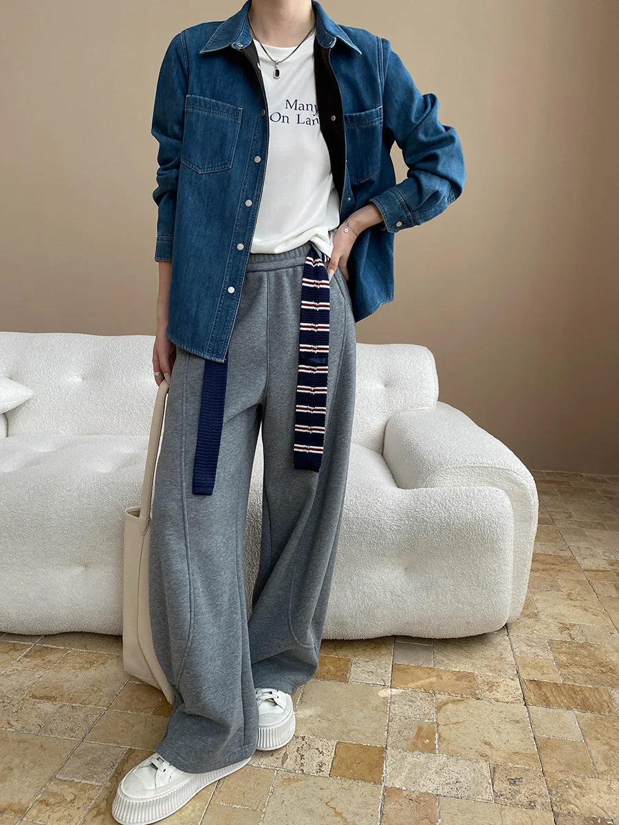 Manteaux courts en Denim pour femmes, vestes solides, manches longues, col rabattu, simple boutonnage, ample, bureau, décontracté, printemps automne 2025