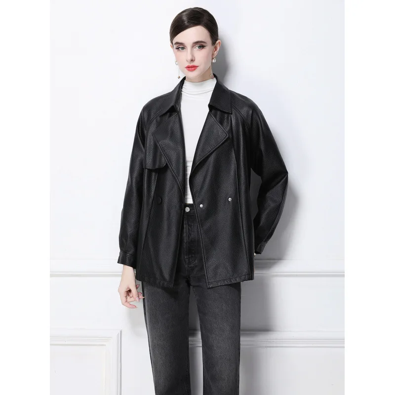 Capispalla neutro lungo Sve slim fit punk Sle Jaet Street Faion in pelle PU opaca per uomo e donna