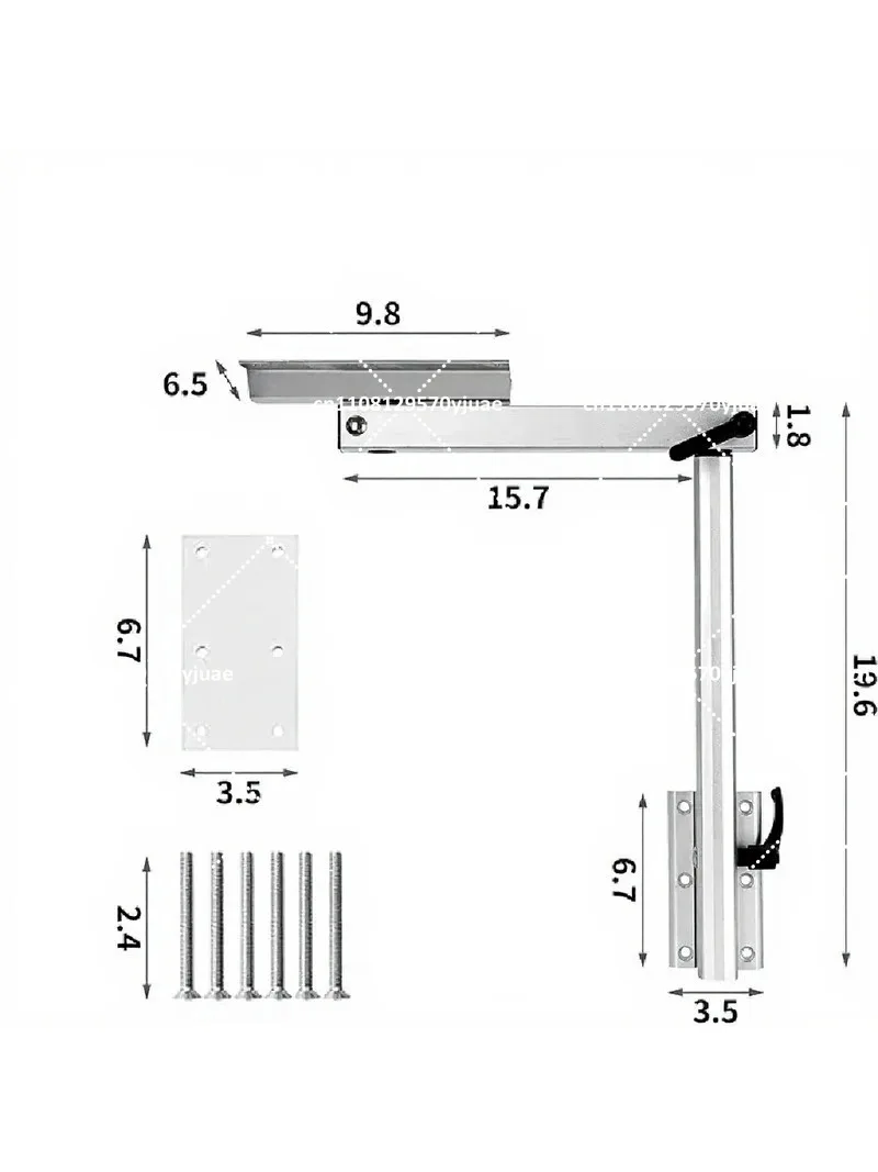 Aluminum Alloy Table Leg Adjustable Swivel Folding Furniture Legs with Screws for Caravan Camper Accessories