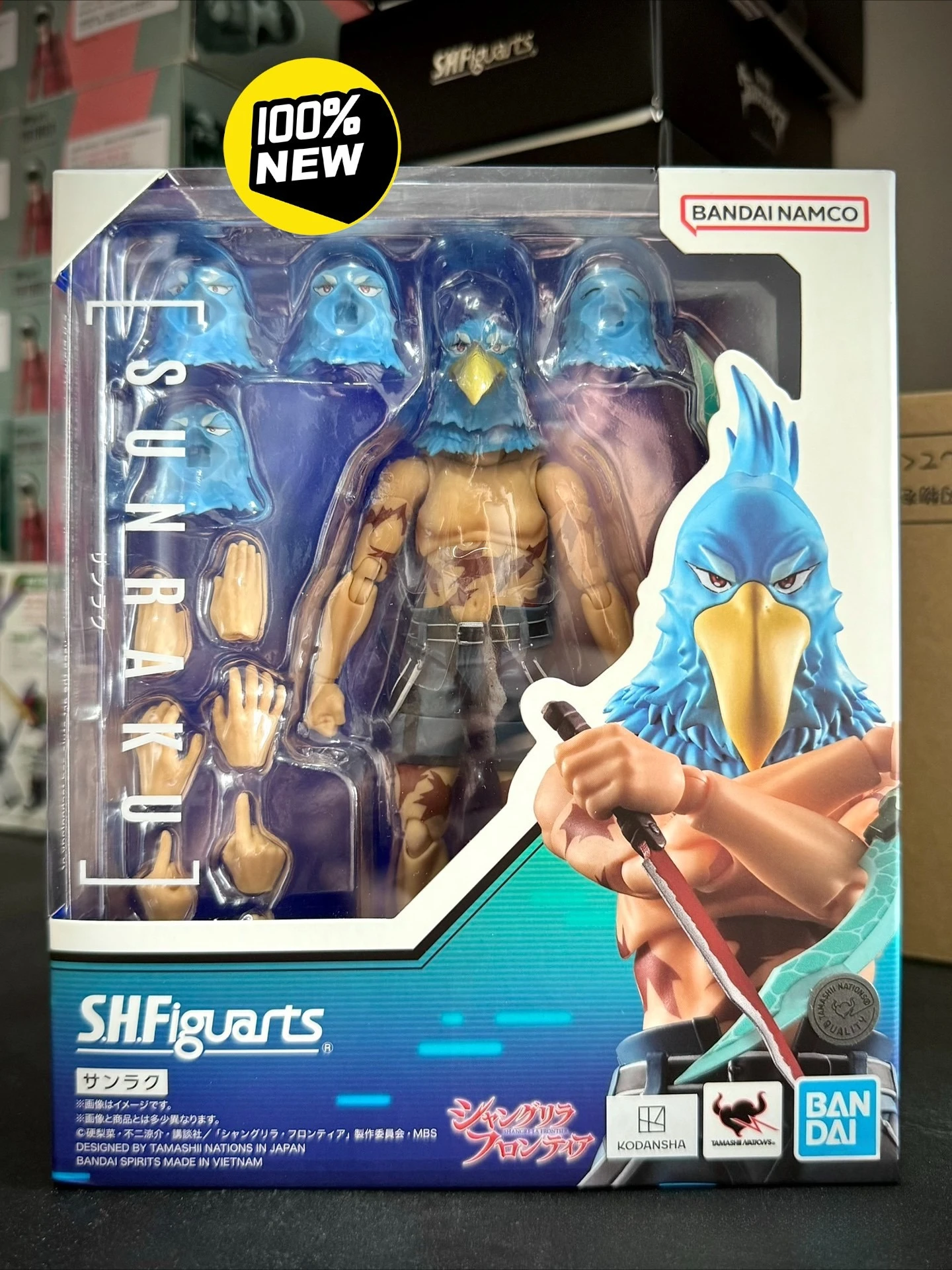 100% الأصلي بانداي Sh Figuarts Shf Sunraku عمل أرقام أنيمي نموذج لجسم جمع اللعب هدية