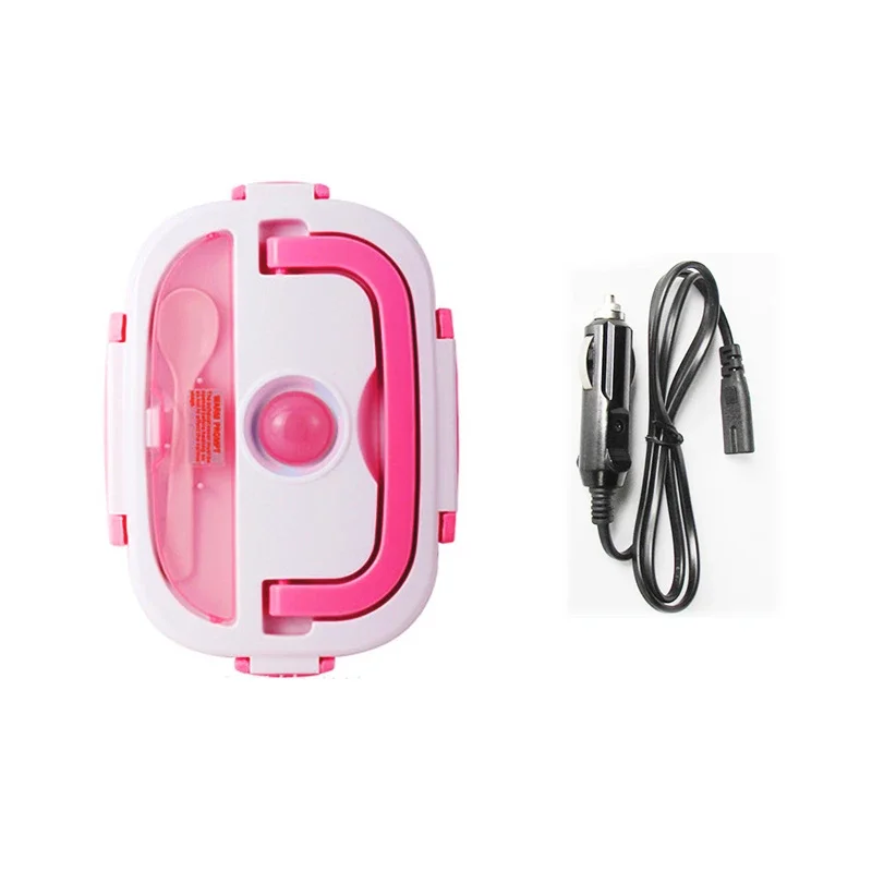 Heating kotak makan siang pemanas listrik portabel untuk mobil dan rumah dengan wadah makanan plastik atau baja