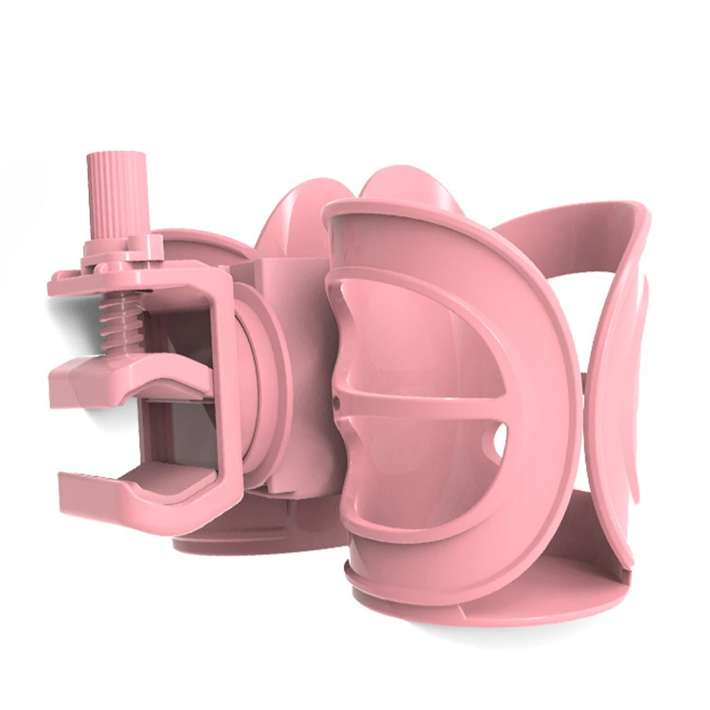 حامل أكواب قوي ومتين للكرسي يدفع باليدين، مناسب عالمي وقابل للتعديل ومريح للتخزين، أسود