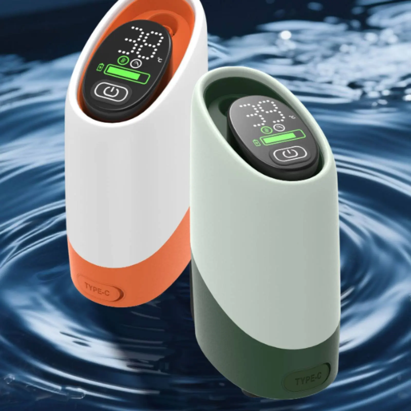 

Battery-Powered Shower Pump Waterproof Electric Portable Shower Outdoor Gear Adjustable Speed Digital Display for Travel
