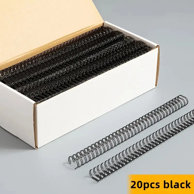 20pcs Heavy-Duty Metal Spiral Binding Rings - A4/A5 Book Loose-Leaf Fasteners, Compatible with Ring Binders, Reports,