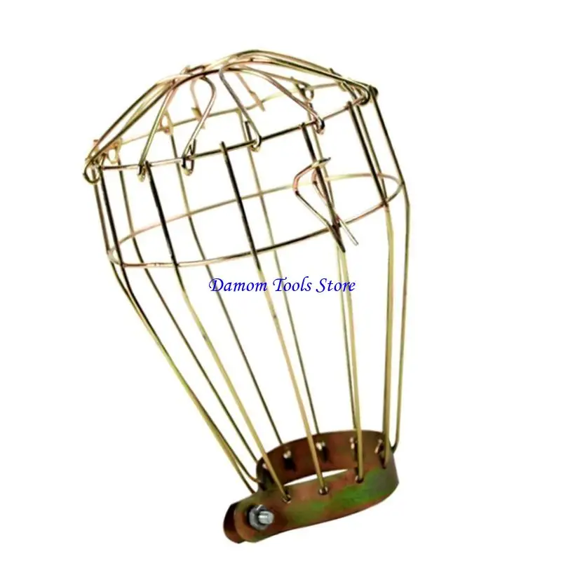 57BE Industrial Metal Mesh Bulb Guard Cover For Retro Pendant Lights Iron Cage Protective Shade Retro Design Suitable For Indoor