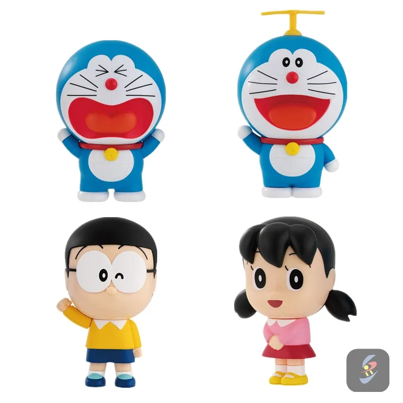 Original Bandai Japan Gashapon Kawaii Anime Figure Big Head Doraemon Cute Action Figure Miniature Capsule Toys Gift