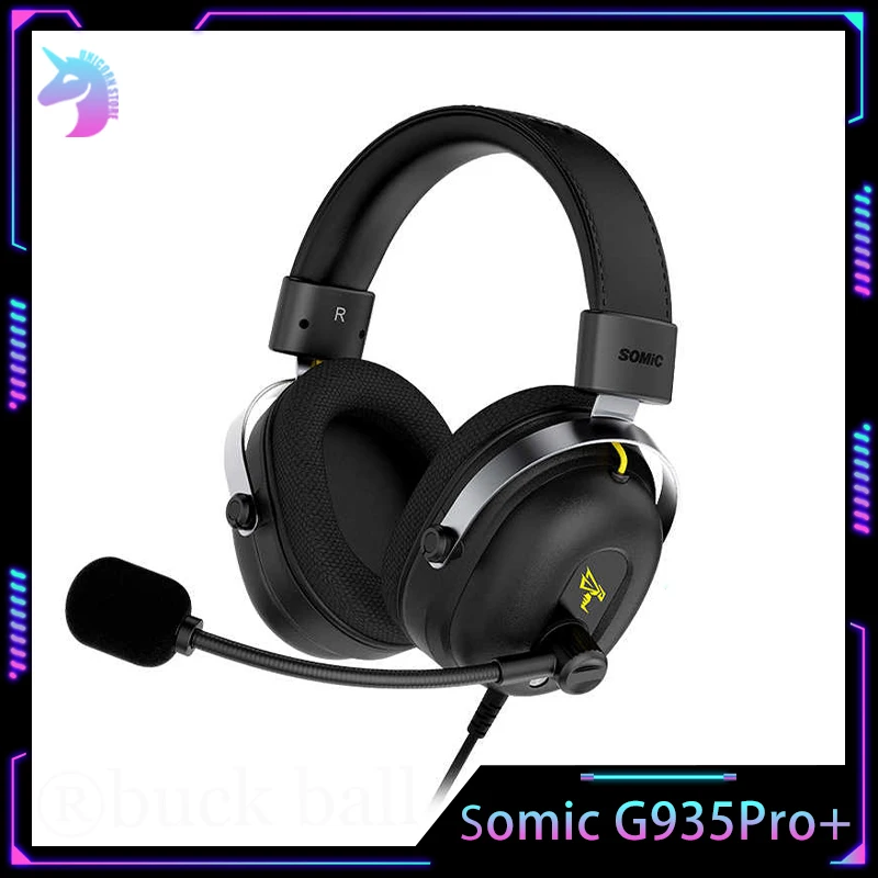 Somic G936pro Plus Headphone Wired Headphones Gaming Headphone With Microphone 7.1 Stereo Sound Esports Low Delay Gamer Headset