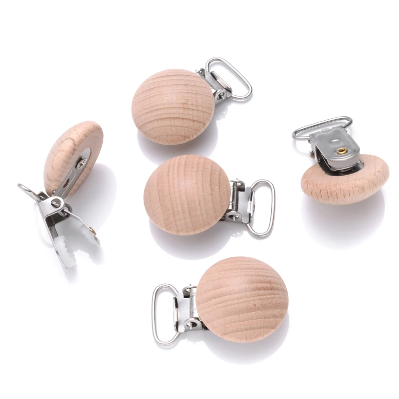 20 Stuks Beuken Fopspeen Clips Kauwtabletten Tandjes Houten Fopspeen Clip Dummy Clip Kettingen Voor Baby Bijtring Verpleging Accessoires