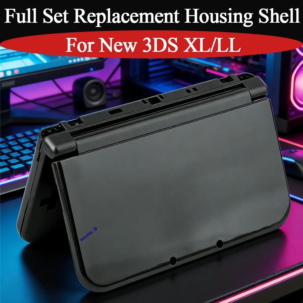 4Colors Full Set Housing Shell Case with Buttons Screws Replacement Console Case Faceplate Cover Plate For NEW 3DS XL LL Accesso