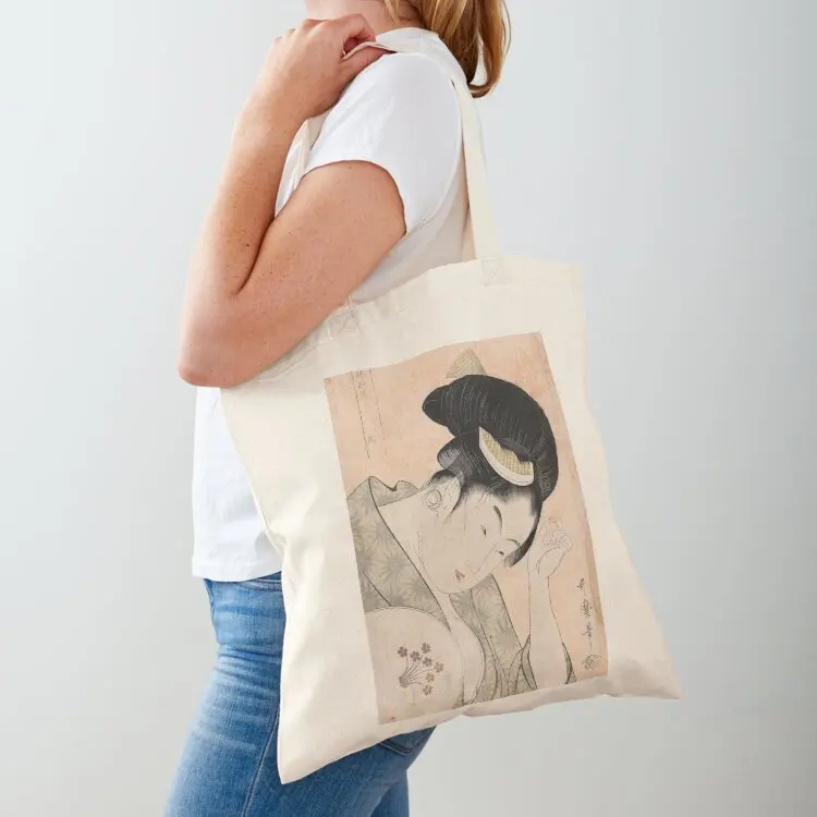 

Vintage Japanese Ukiyo-e Woodblock Print Geisha Portrait I Tote Bag Gift bag Reusable bags reusable grocery bags Fabric bag